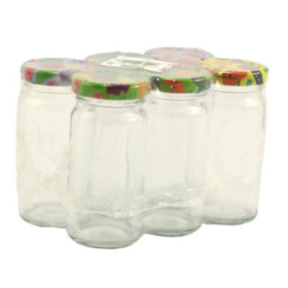 Słoiki TO-90ml 6szt z zakrętką kolor mix